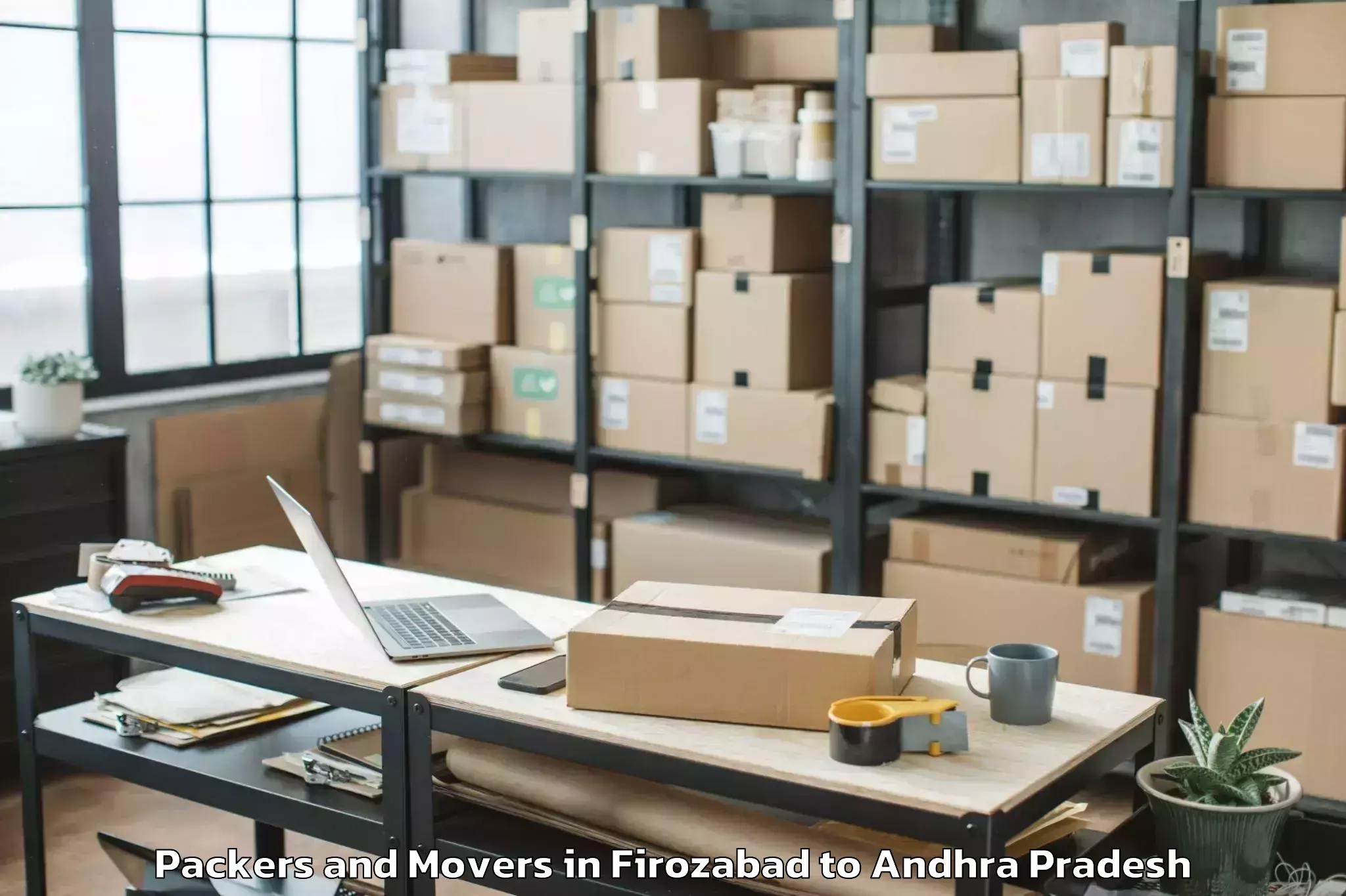 Book Firozabad to Obuladevaracheruvu Packers And Movers Online